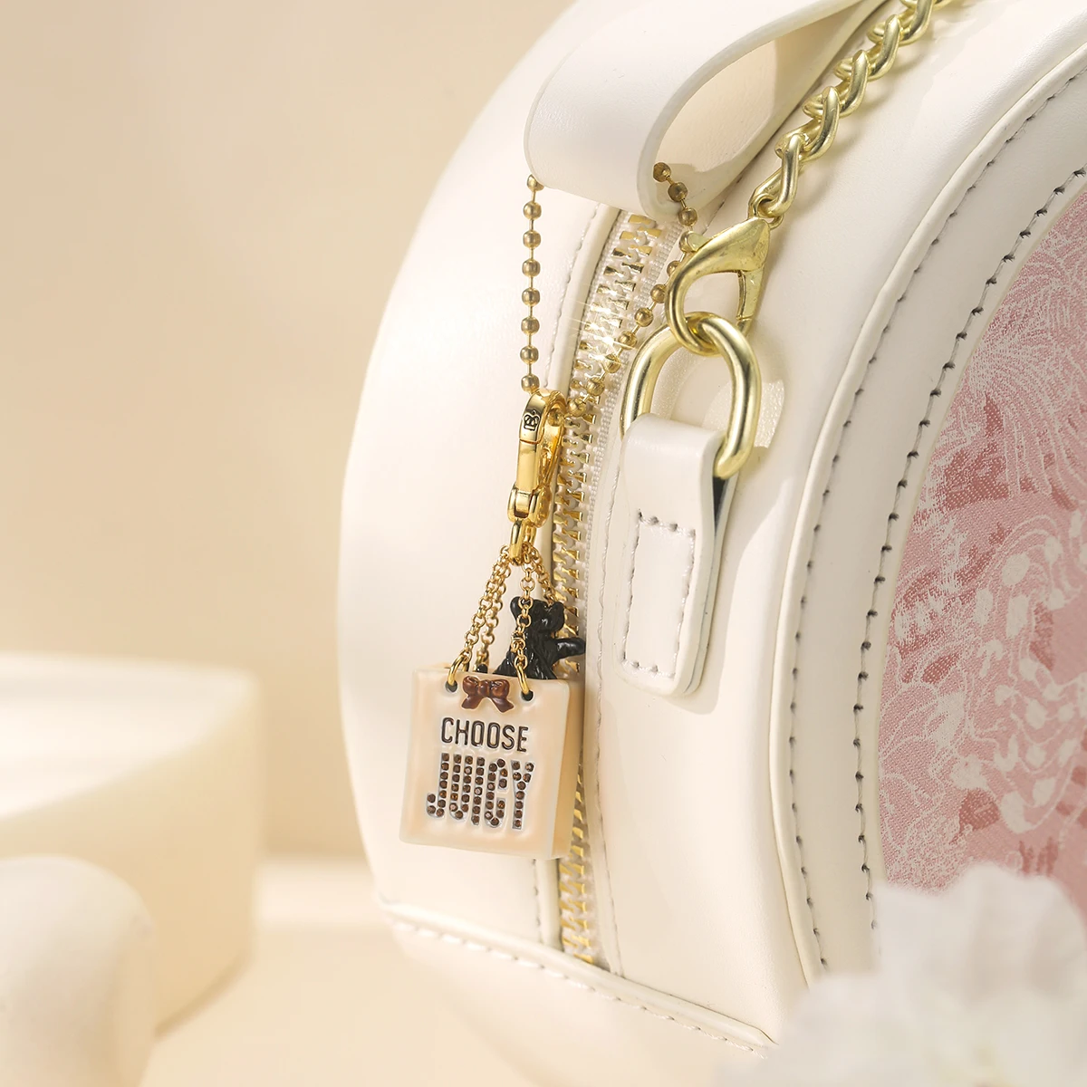 Fashion Cute Black Dog Enamel Faux Zircon Handbag Pendant Necklace for Women Sweet Elegant Party Jewelry Niche Girlfriend Gift
