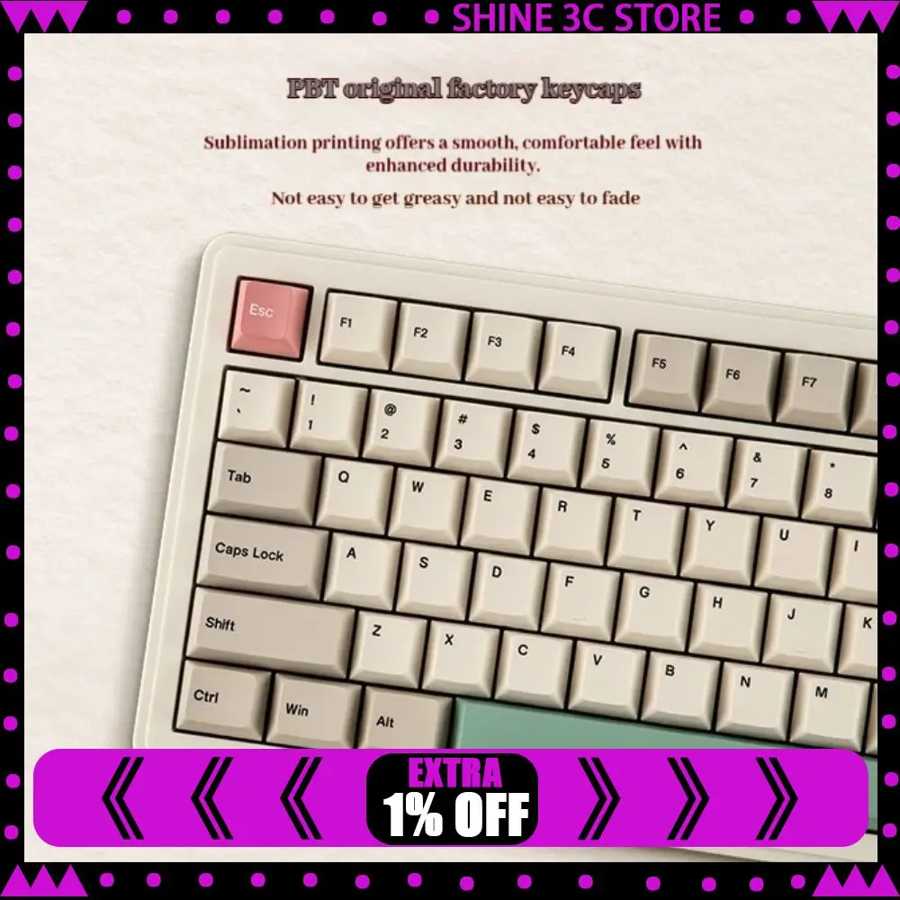 

Epomaker Rt82 Thri-Mode Display Screen Mechanical Keyboard Rgb Gateway Structure Custom Animation Hot Plug Customized Keyboard