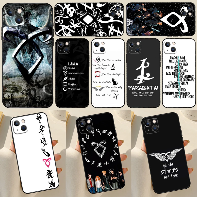 Shadowhunters TV Clary Fray Jace Cover For iPhone 13 14 Pro Max 12 Mini 11 15 16 Pro Max Plus X XR XS Max Phone Case