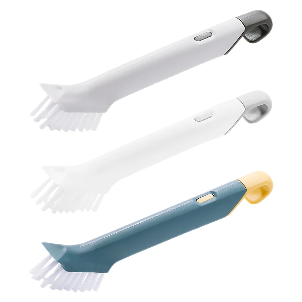 

3pcs Cleaning Brush Kitchen Countertop Pot Scrubbers Stove Cleaner Dish Scrubber Oven Grill Fryer Cleaner White Gray Blue