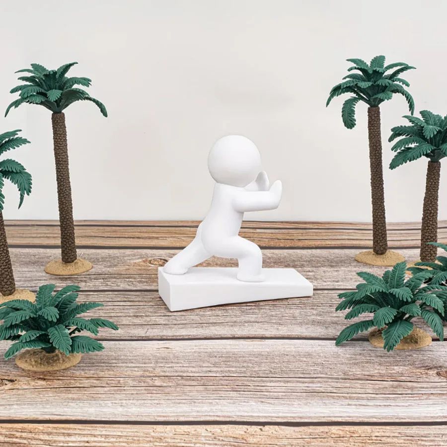 Creative Kung Fu Doll Doorstop, Home Decoration Wedge, Anti-Scratch Door Stopper Ornament, Perfect Gift for Home & Office