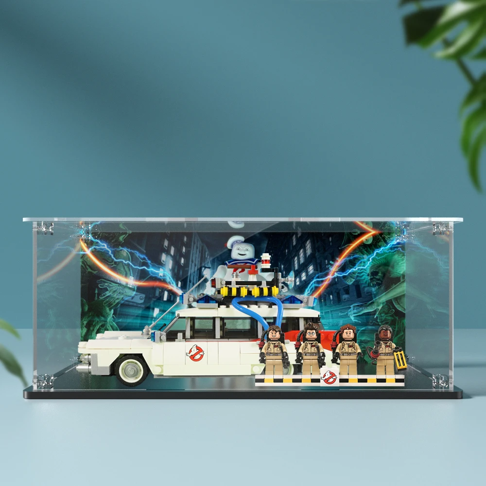 Applicable to the transparent acrylic block dust-proof cover for the Lego 21108 Ghost Car Display Box,32X15X13cm Storage Box