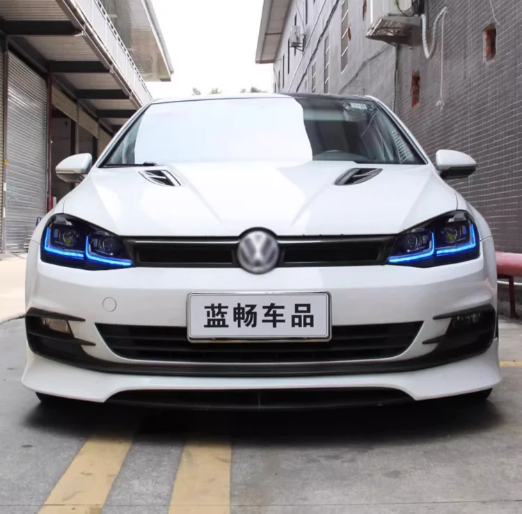 Car Lights for Golf 7 2013-2017 MK7 LED Auto Headlight Assembly and Front Grill Upgrade Dynamic Bifocal Lens LHD RHD Accessories