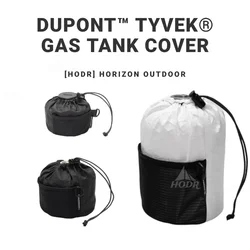 [HODR] Outdoor Camping Gas Tank Cover Tyvek 1443R DuPont Gas Canister Storage Bag 6g Lightweight for 100/230/450g Gas Canisters