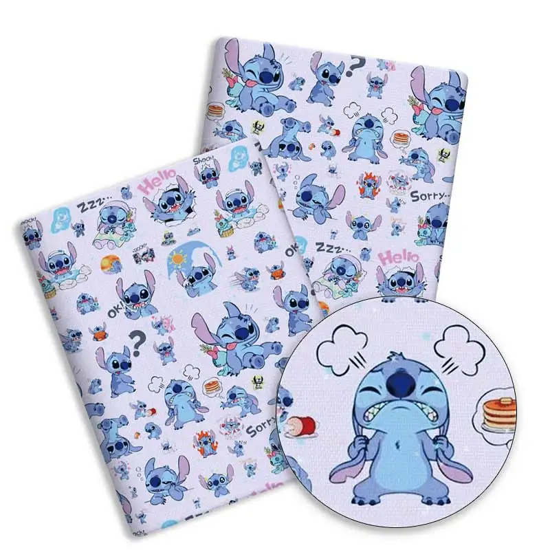 نسيج قطني كرتوني ديزني ، نسيج مرقع ، نسيج منزلي ، خياطة فستان دمية ، ستارة ، بوليستر ، 140 × 50 سم