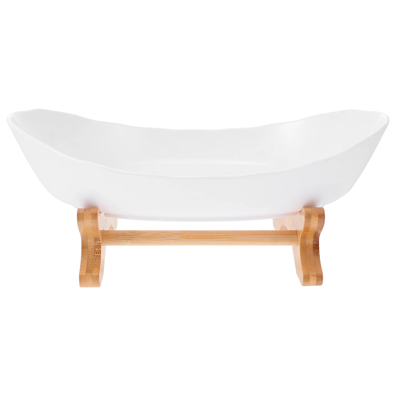 

Fruit Basket for Kitchen Tray Coffee Plate Holders Countertop White Wooden Platters