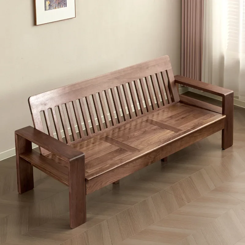 North American black walnut triple sofa cherry wood triple white oak sofa designer practical goods