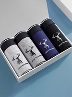 4/Pcs Boxer Shorts Men's Panties For Cotton Sexy U Pouch Design Man underwear Comfortable Seamless Underpants