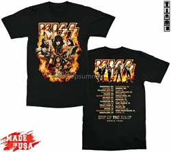 Kiss Band T-Shirt Two Side End Of The Road World Tour Music Rock Lovers Gift