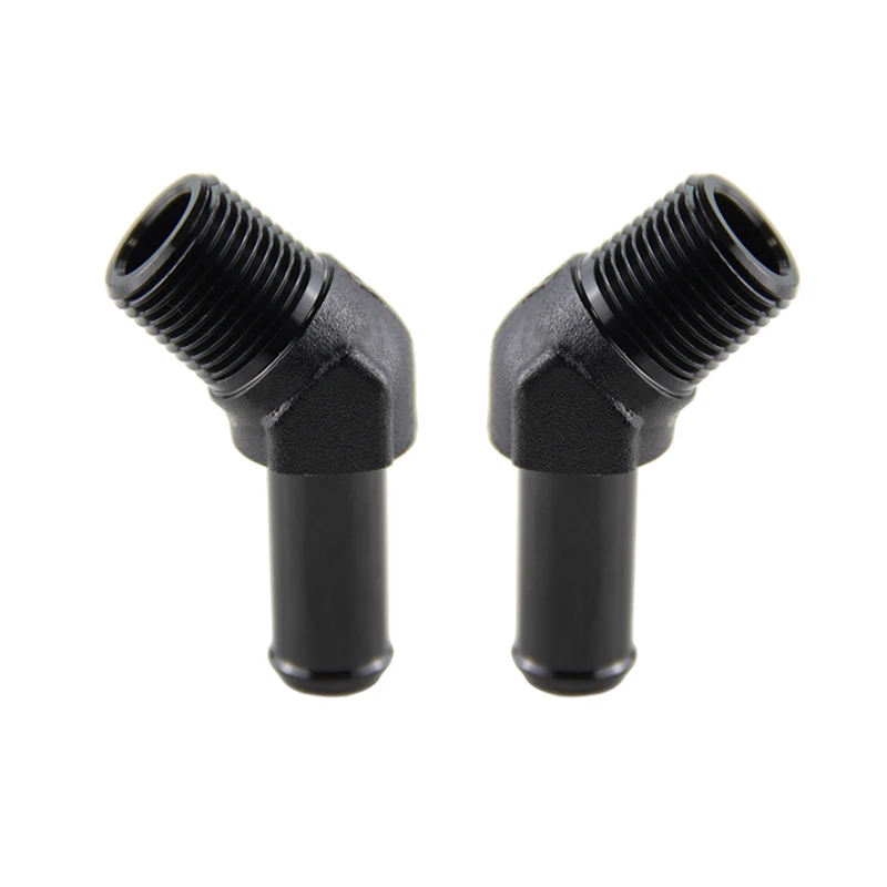 

3/8" NPT Male To AN8 45Degree Hose Barb Aluminum Adapter 2PCS