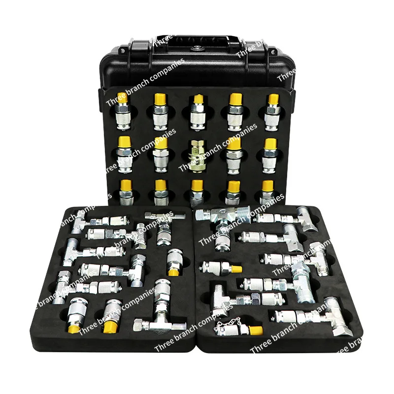 Ensemble d'adaptateurs de manomètre, joint en T de mesure EbPressure, vanne de distribution de test pilote, marche, entretien hydraulique