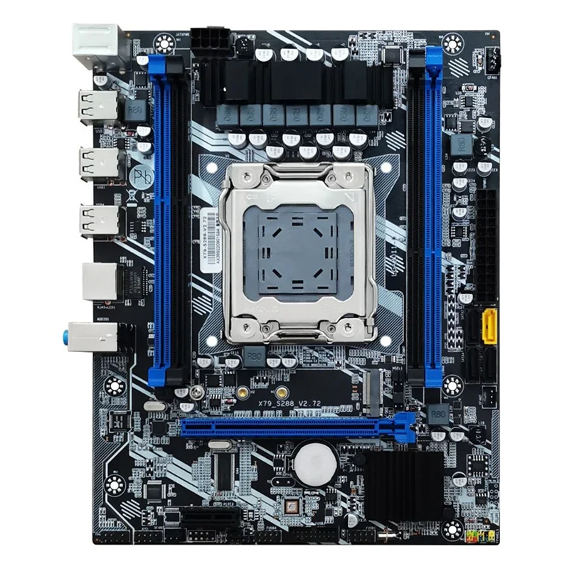 X79 S288 Gaming Motherboard +Switch Cable+Baffle LGA2011 M.2 NVME Support 4X32G DDR3 For E5 2620 2630 2640 2650 2660 2680 CPU