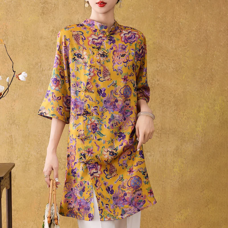 

Summer New Cheongsam Dress Female Luxury High Sense Young Jacquard Skirt Temperament