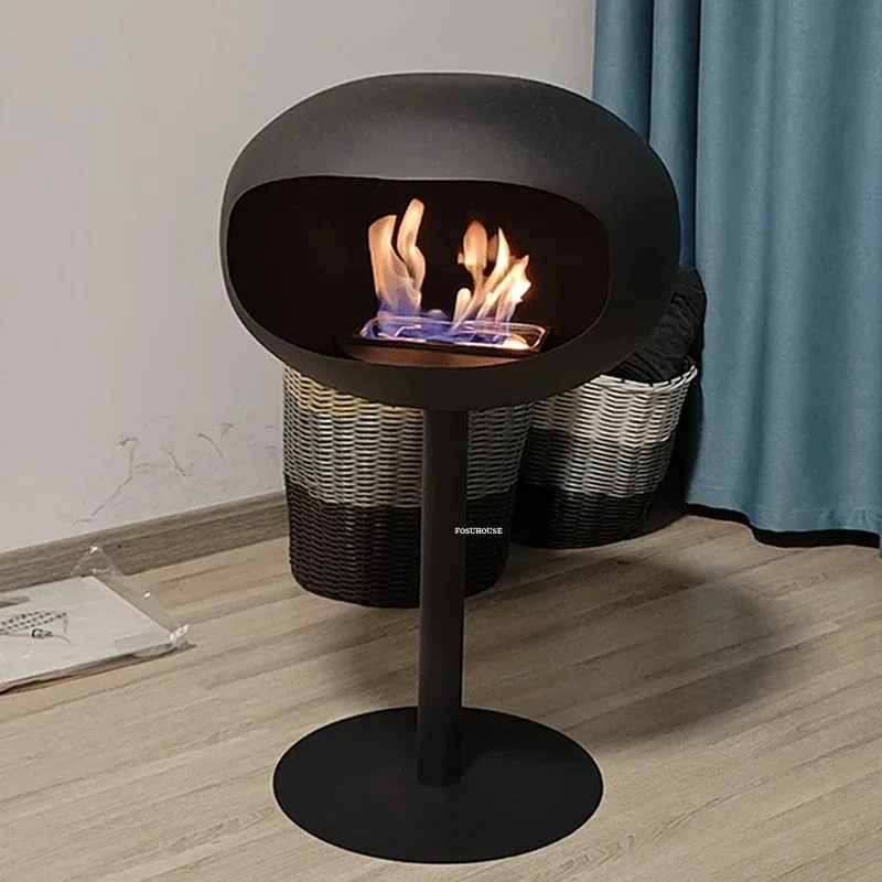 

Nordic Wrought Iron Floor-Standing Ornaments Creative Villa Home Decor Modern Designer Living Room Art Heating Heater