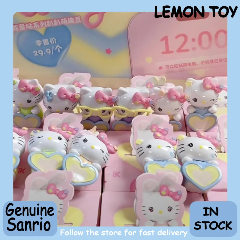

Оригинальная коллекционная мини-фигурка Sanrio Hello Kitty из серии Sweet Energy, лежащая, милый настольный декор, модный подарок
