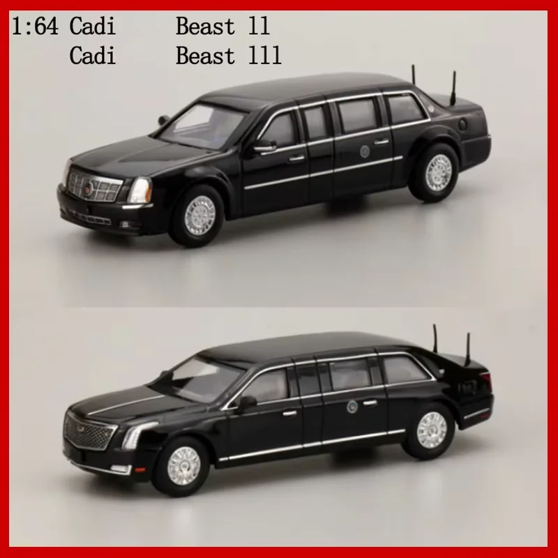 

596 Model 1:64 Presidential Car Cadi Extended Alloy Simulation Car Model Classics Adult Souvenir Gift Static Display