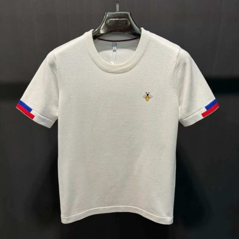 

Utopian Boy ort Sve вязаный свитер с вышивкой в виде пчелы базовый слой irt мужской осенний модный повседневный круглый топ Ne Top