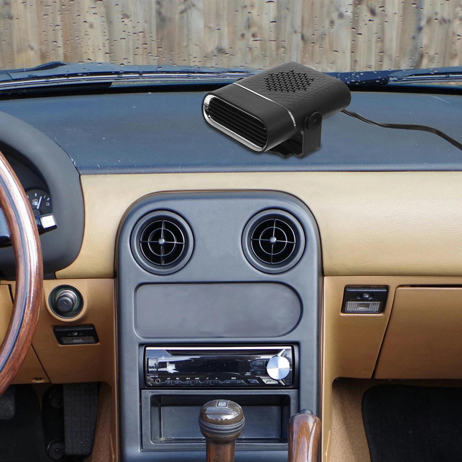 

1 pc Car Mounted Heater Multi-Function Vehicle Defroster Portable Auto Windshield Defogger Durable Abs Copper Material Fast