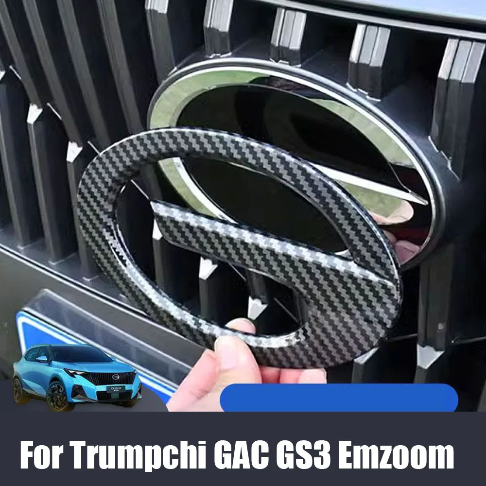 

For Trumpchi GAC GS3 Emzoom 2023 2024 2025 Accessories ABS Black Car Front Rear Grille Logo Steering Wheel Stickers Emblem ﻿