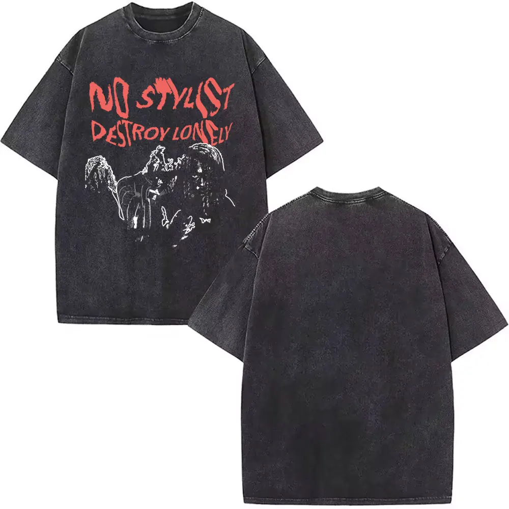 مغني الراب Playboi Carti Opium تدمير وحيدا الألم العاطفة الصوت تي شيرت الرجال النساء الهيب هوب موضة موسيقى البوب تي شيرت الشارع الشهير