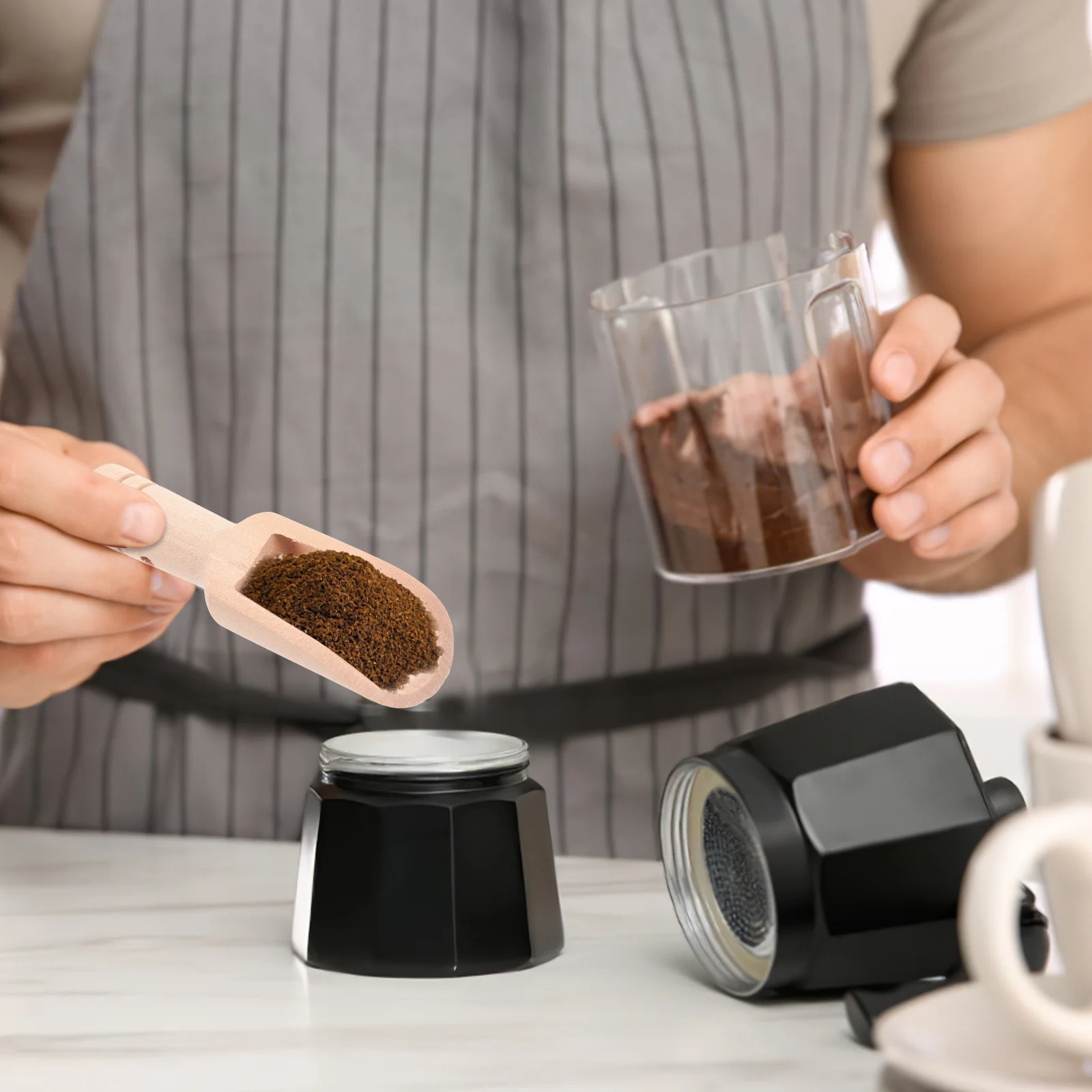 

4Pcs Wooden Tea Scoops Food Grade Natural Wood Multi Function Household Spice Salt Coffee Flour Powder Small Spoons Kitchen