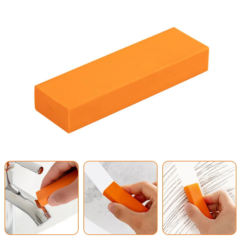 1/2Pcs Easy Limescale Eraser Bathroom Glass Rust Remover Rubber Household Kitchen Cleaning Tools Kitchen Toilet Rust Brush