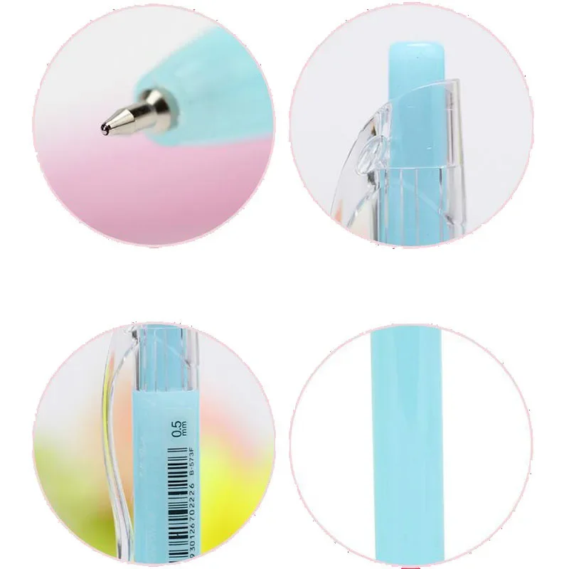 4pcs  Stationery Cute 0.5mm Blue Ink Pen School Supplies Office Learning Writing Ballpoint Pen Simple Super Good Write