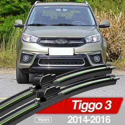 For Chery Tiggo 3 2014-2016 Front Windshield Wiper Blades 2pcs Windscreen Window Accessories 2015