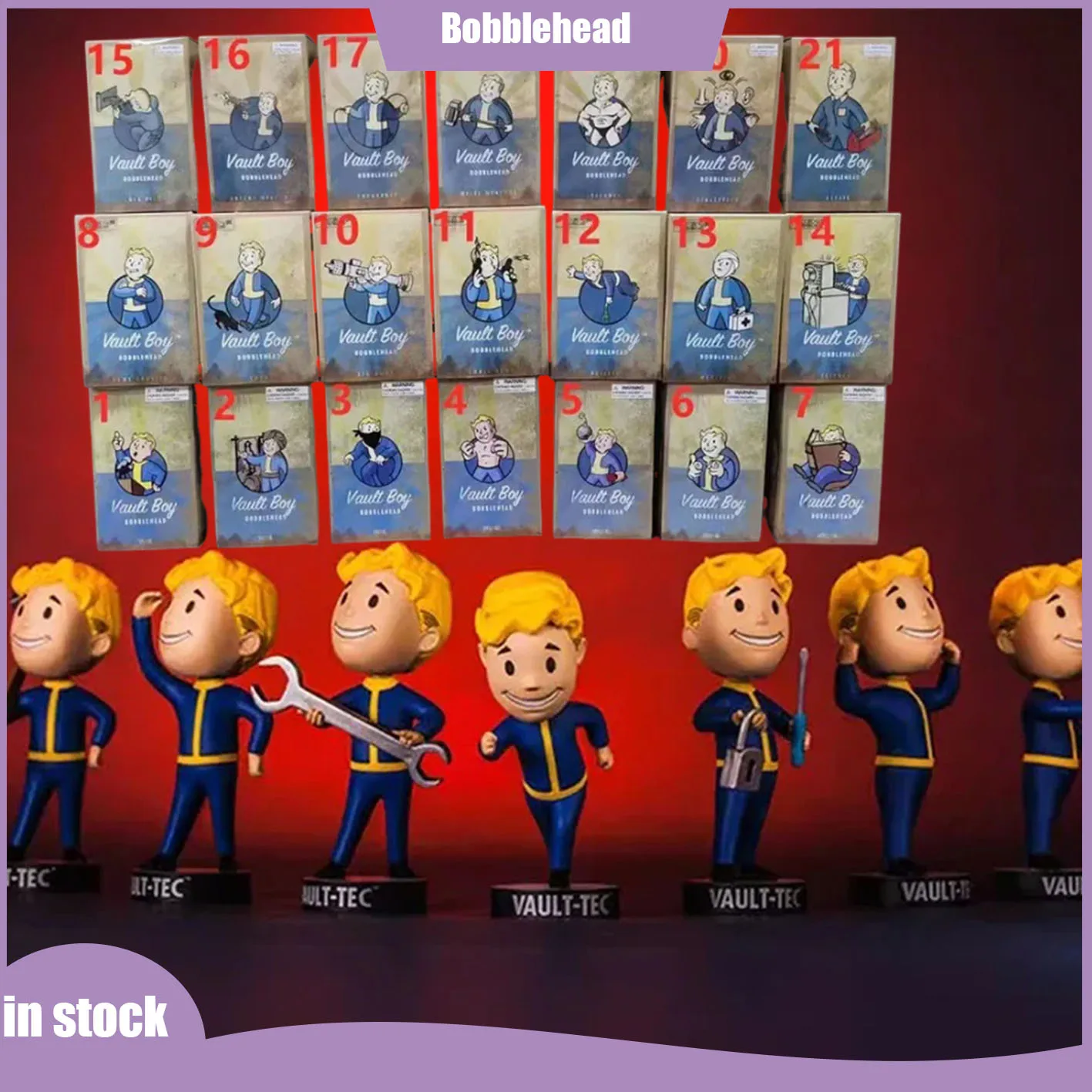 Anime Bobblehead Cute Vault Boy Full Set Figure Toys Anime Figurine Action Figure Collectible Model Doll Toys Kids Gifts