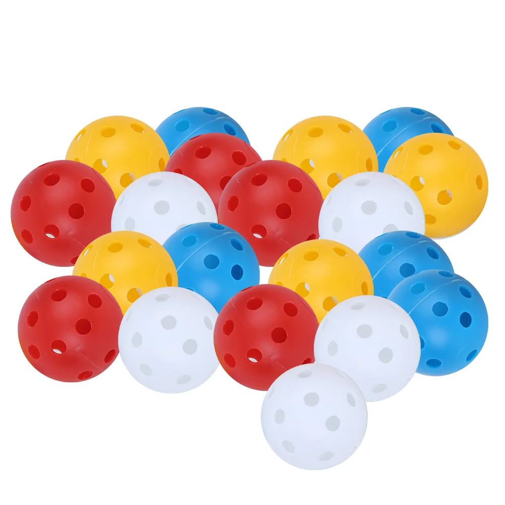 20Pcs colore misto plastica flusso d'aria Hollow Training pallina da Golf sport Indoor pratica accessori da Golf