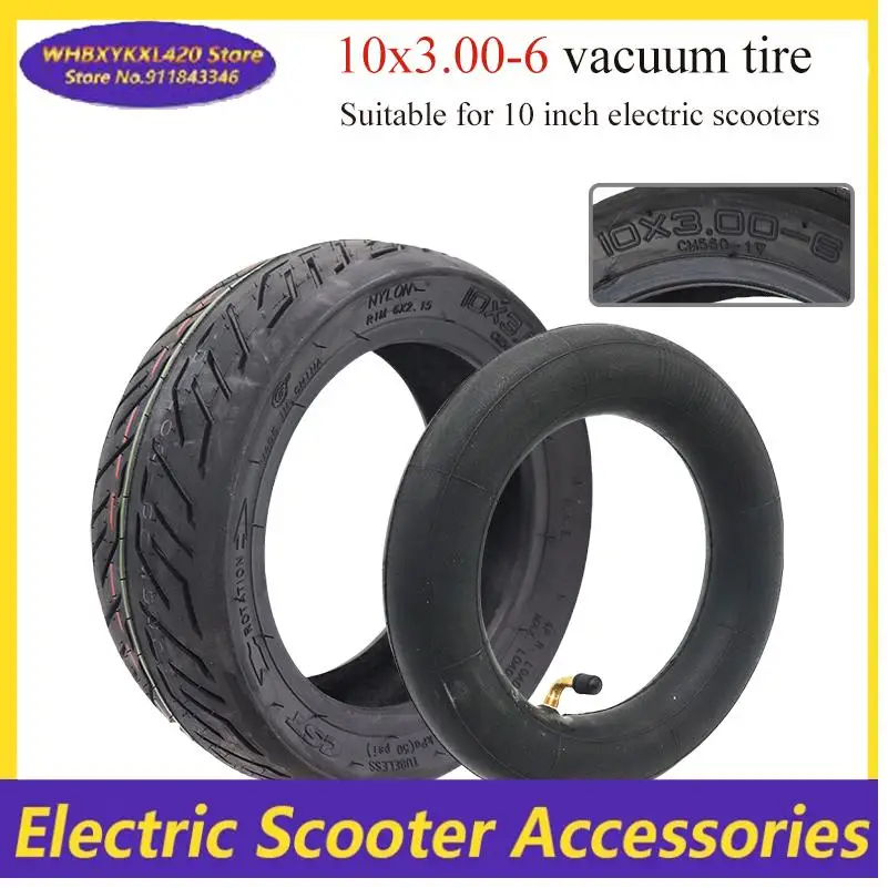

Высокопроизводительная бескамерная шина 10x3.00-6 для электросамоката Kugoo M4 Pro, 10-дюймовая городская вакуумная шина 10x3 дюйма