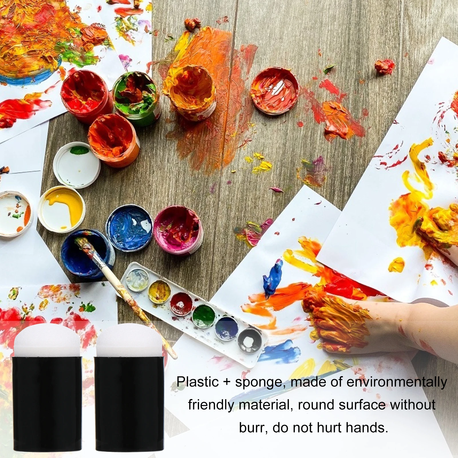 

12 Pcs Smudge Tool 2 8x1 5x1 5 cm Finger Stamp Pad Ink Blending Brushes Kids Craft Toy Reusable Environmental for Children