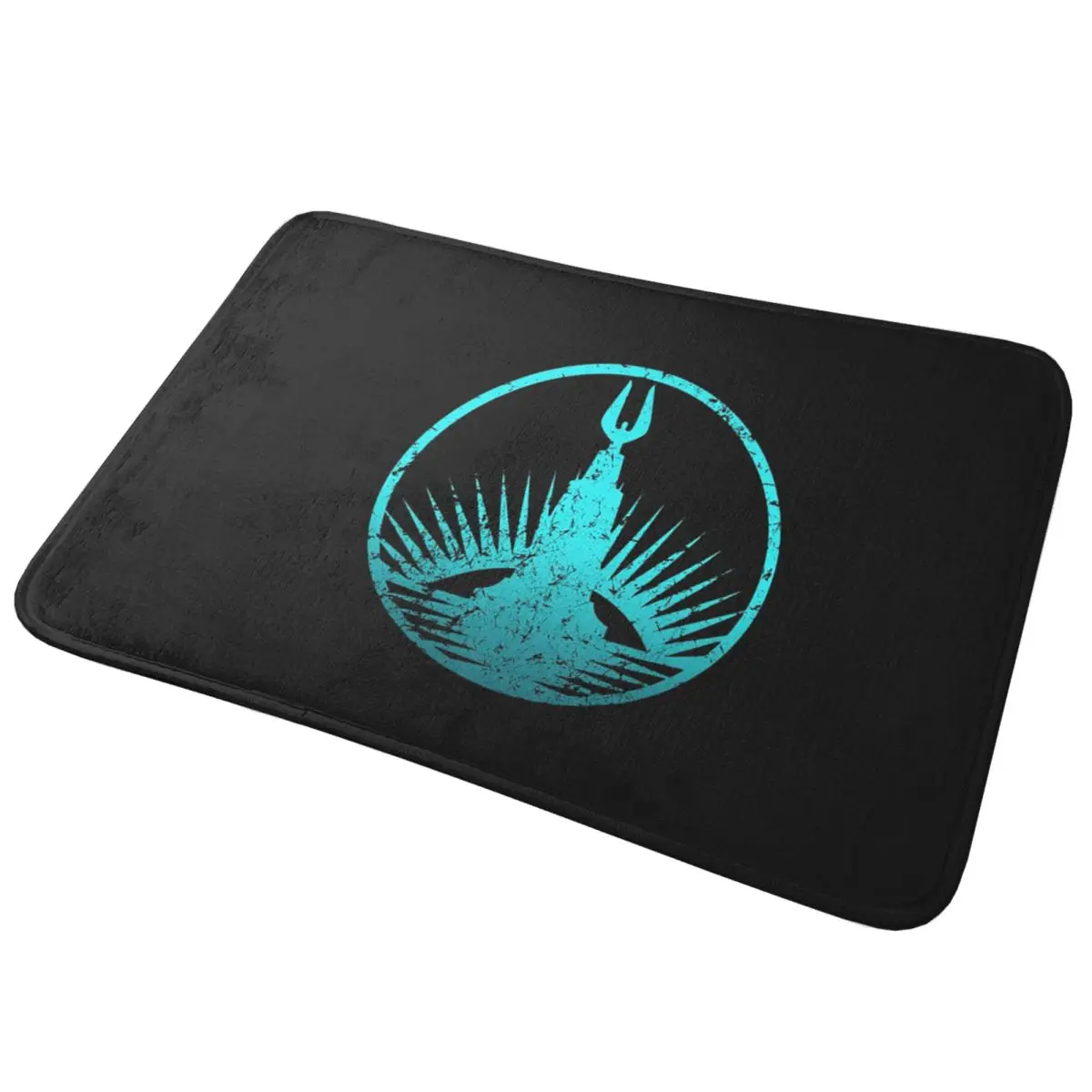 Bioshock Rapture sarcelle délavé paillasson antidérapant tapis de sol lavable tapis pour cuisine entrée maison balcon tapis de pied
