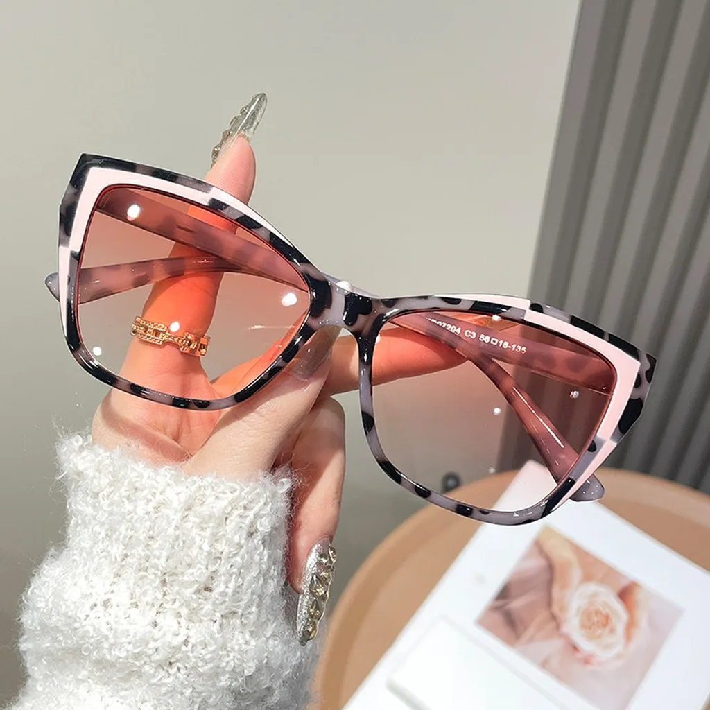 Cat Eye Gradient Sunglasses Women Pink Lens Tortoise Shell Frame Fashion Retro Sun Glasses UV400 Designer Luxury Eyewear