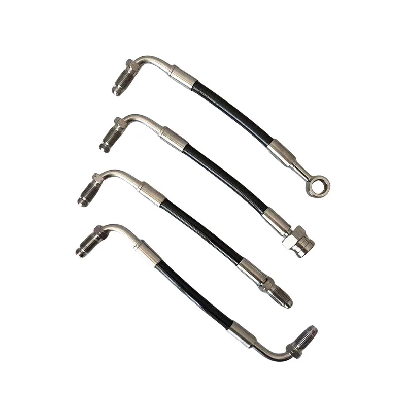 Refit Motorcycle Racing Dirt Bike Hydraulic Brake Hose Pipe Male M10x1 90° Reinforced Car Automobile Brake Clutch Oil Pipe Racin