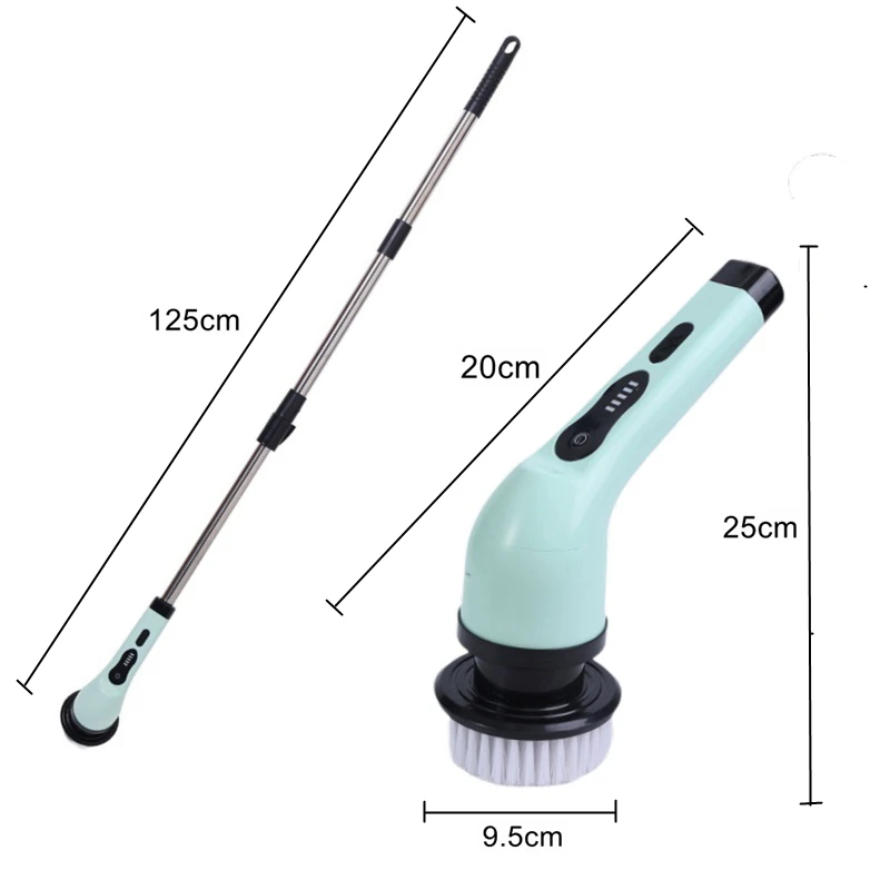 9-in-1 Electric Cleaning Brush Electric Spin Cleaning Scrubber Electric Cleaning Tools Parlour Kitchen Bathroom Cleaning Gadgets