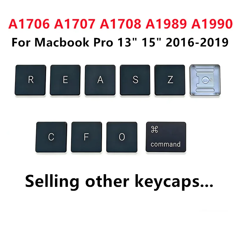 

New A1706 A1989 A1707 A1990 A1708 Keycap For Macbook Pro Retina 13" 15" Key One Black US UK Layout Replacement