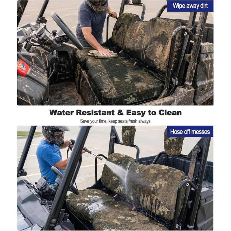 Camo UTV Bench Seat Cover Set Waterproof Wear Resistant UTV Seat Protector For Honda Pioneer 700 700-4 2014-2025 UTV Accessories