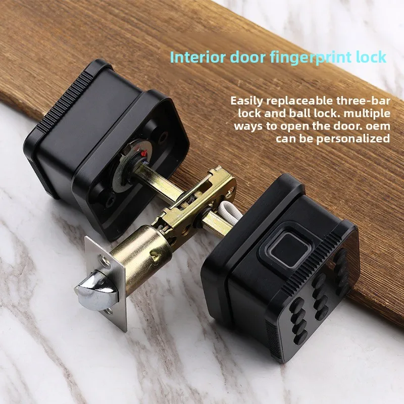 

American Square Electronic Induction Smart Door Lock Replaces Spherical Three-rod Lock Indoor Door Fingerprint Lock