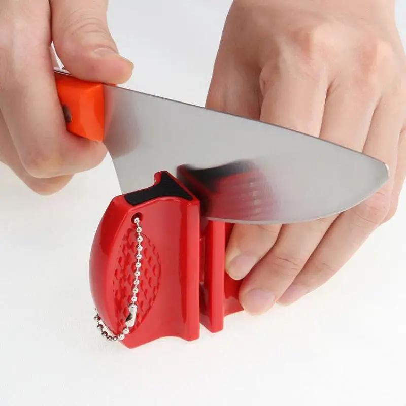 Hot Mini Knife Sharpener Rough And Delicate Double Sided Sharpener Portable Ceramic Sharpener Pocket Outdoor Camping And Hiking