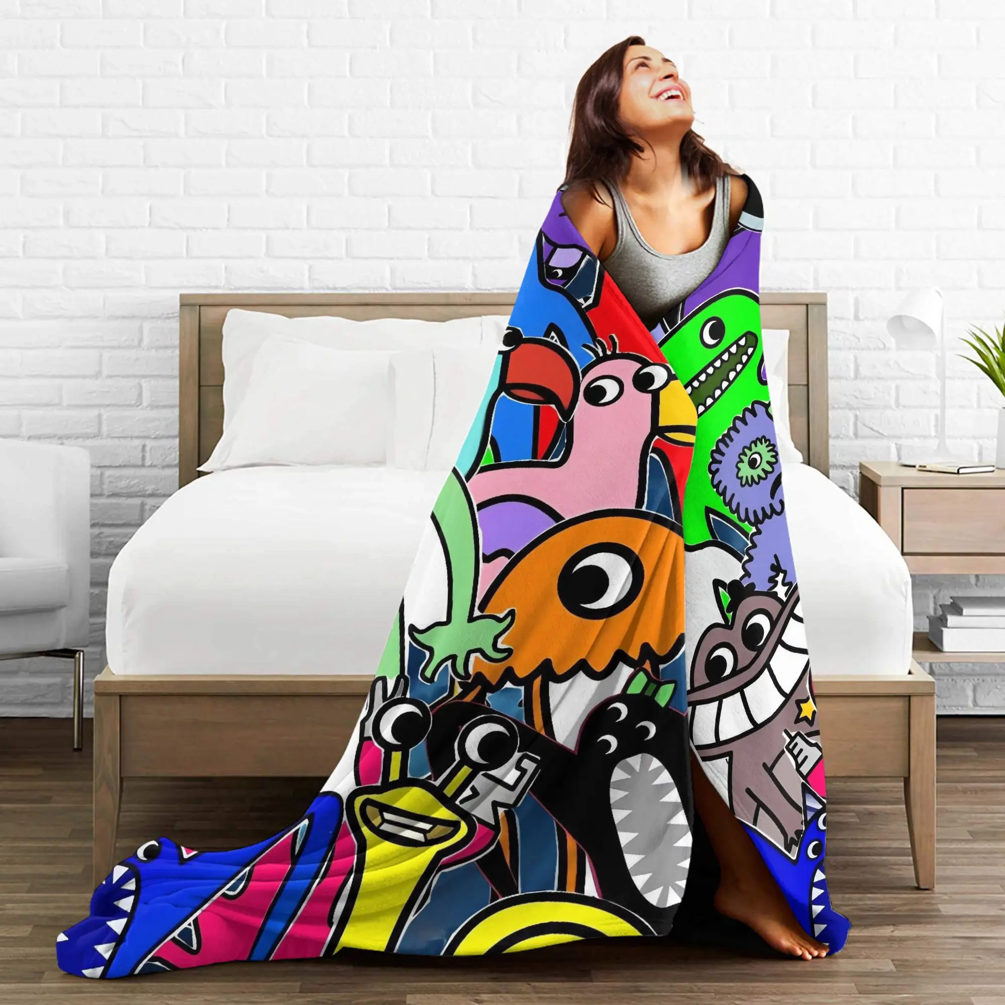 Gartens of Banbans Plush Blanket Girls Boys Game Flannel Throw Blanket For Living Room Warm Soft Custom Quality Bedspread