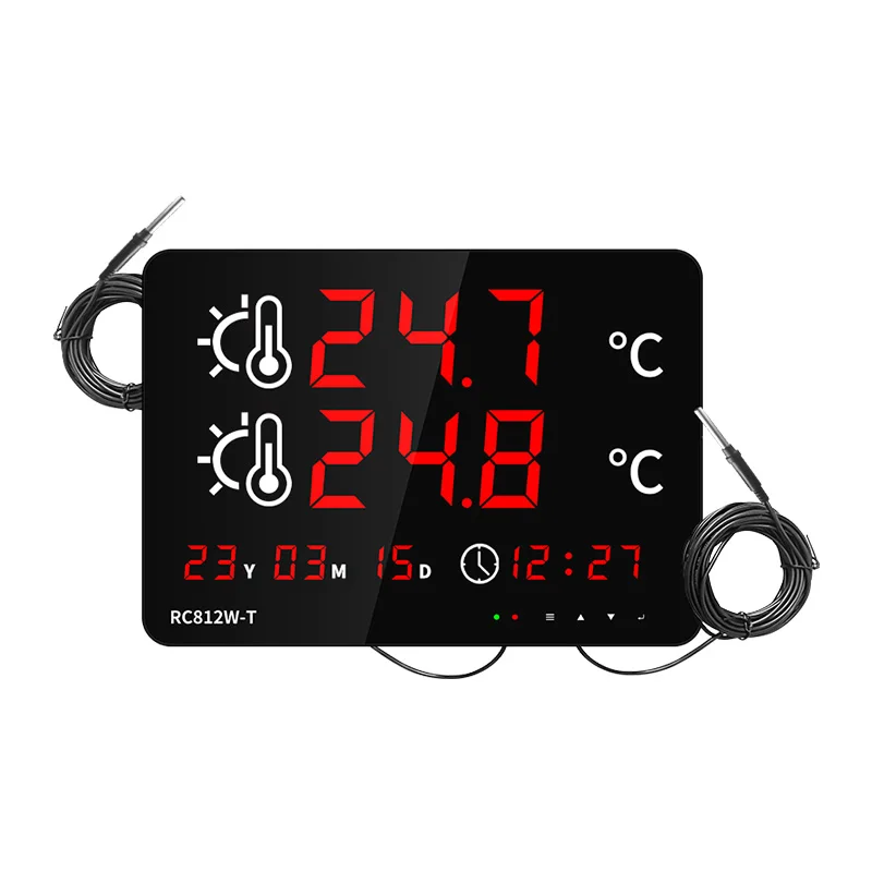 

Smart Hygrometer Thermometer Wireless Dual Sensor Probes For Indoor Pool Bathroom Greenhouse With Probes