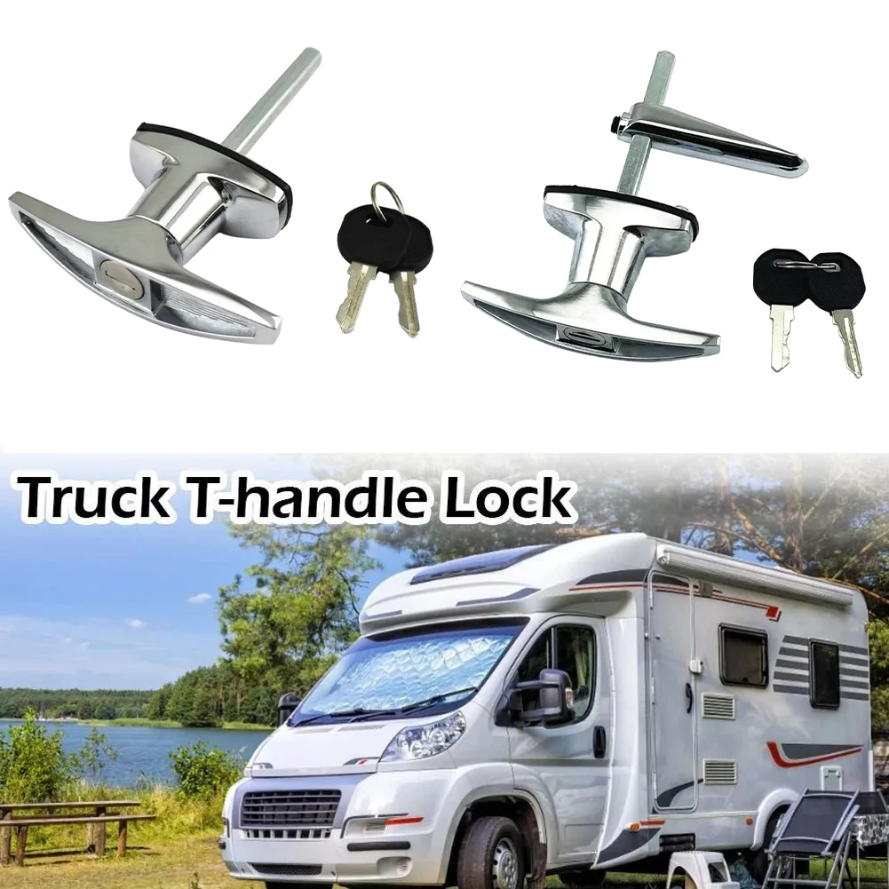 

Secure Locking T Handle for Truck Camper Shell and Truck Canopy Constructed from Zinc Alloy and Copper Materials