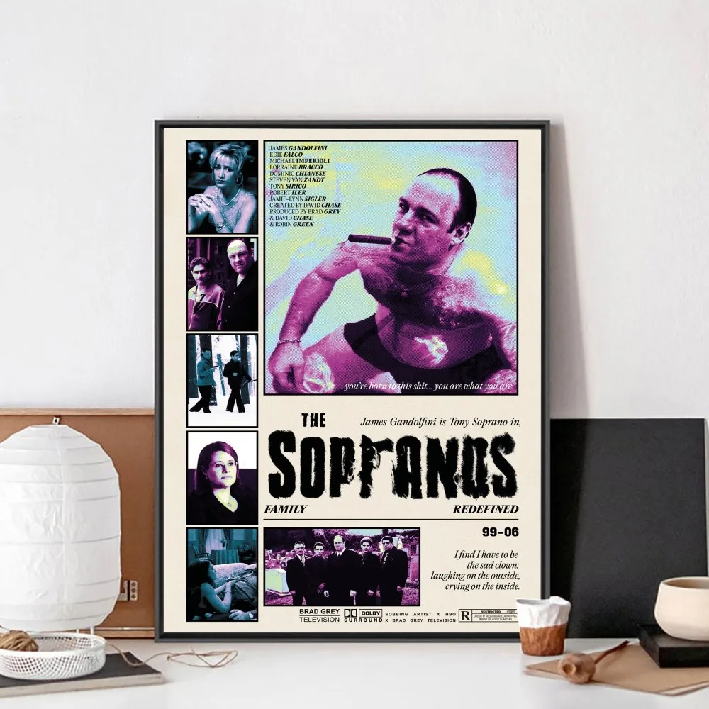 The Sopranos Family Poster No Framed Poster Kraft Club Bar Paper Vintage Poster Wall Art Painting Bedroom Study Stickers