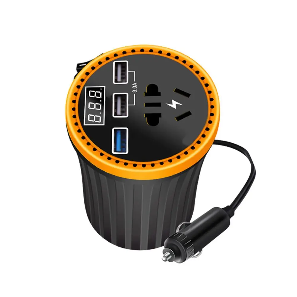 DC 12V To 110V 12V Inverter Adapter 105*75*65mm Cable Length 80CM Compact Size 105*75*65mm For Cars And Pickups
