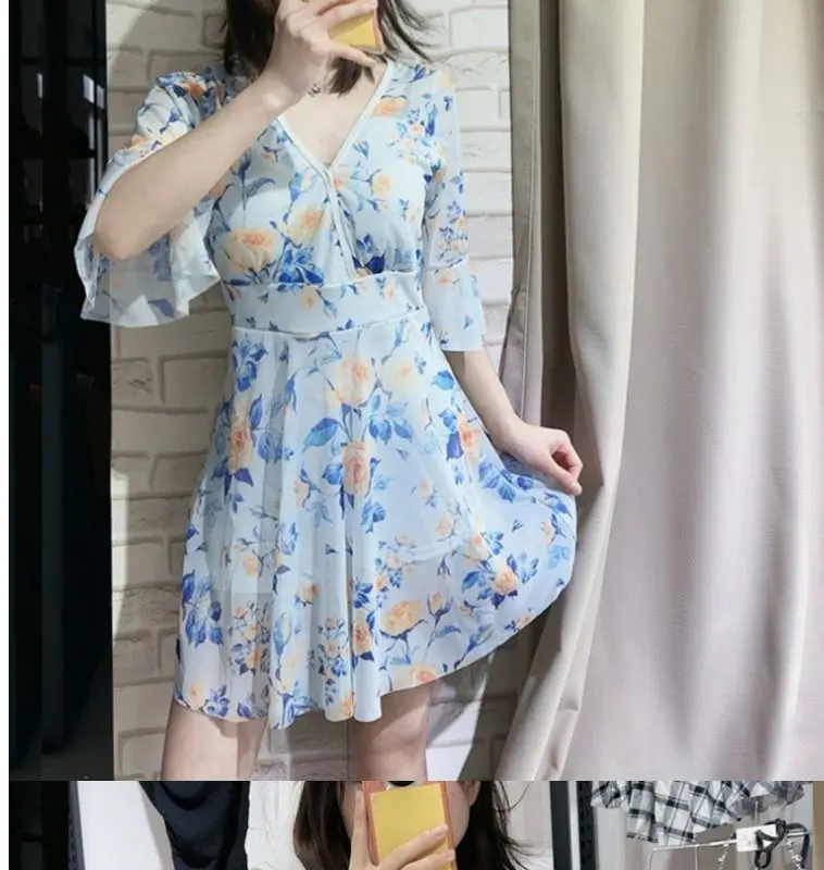 Nouveau Maillot de bain une pièce pour femmes, coin uni, grande taille, printemps chaud, manches longues, Style coréen, Sexy, surdimensionné