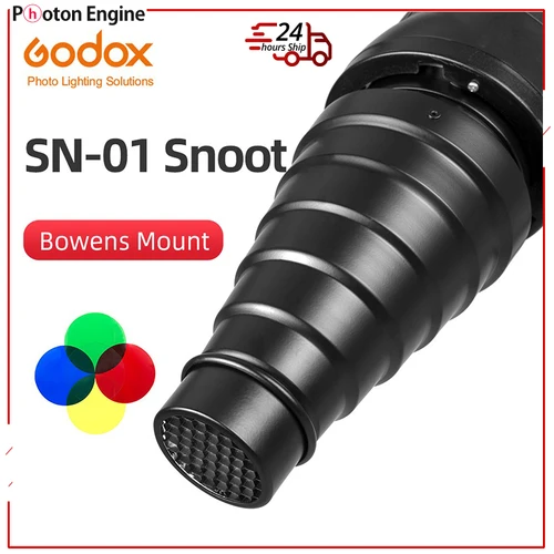 Imagen 1 del producto GODOX SN-01 Bowens accesorios de Flash de estudio Snoot grandes accesorios de iluminación de estudio profesionales adecuados para S-Type DE300 SK400 II