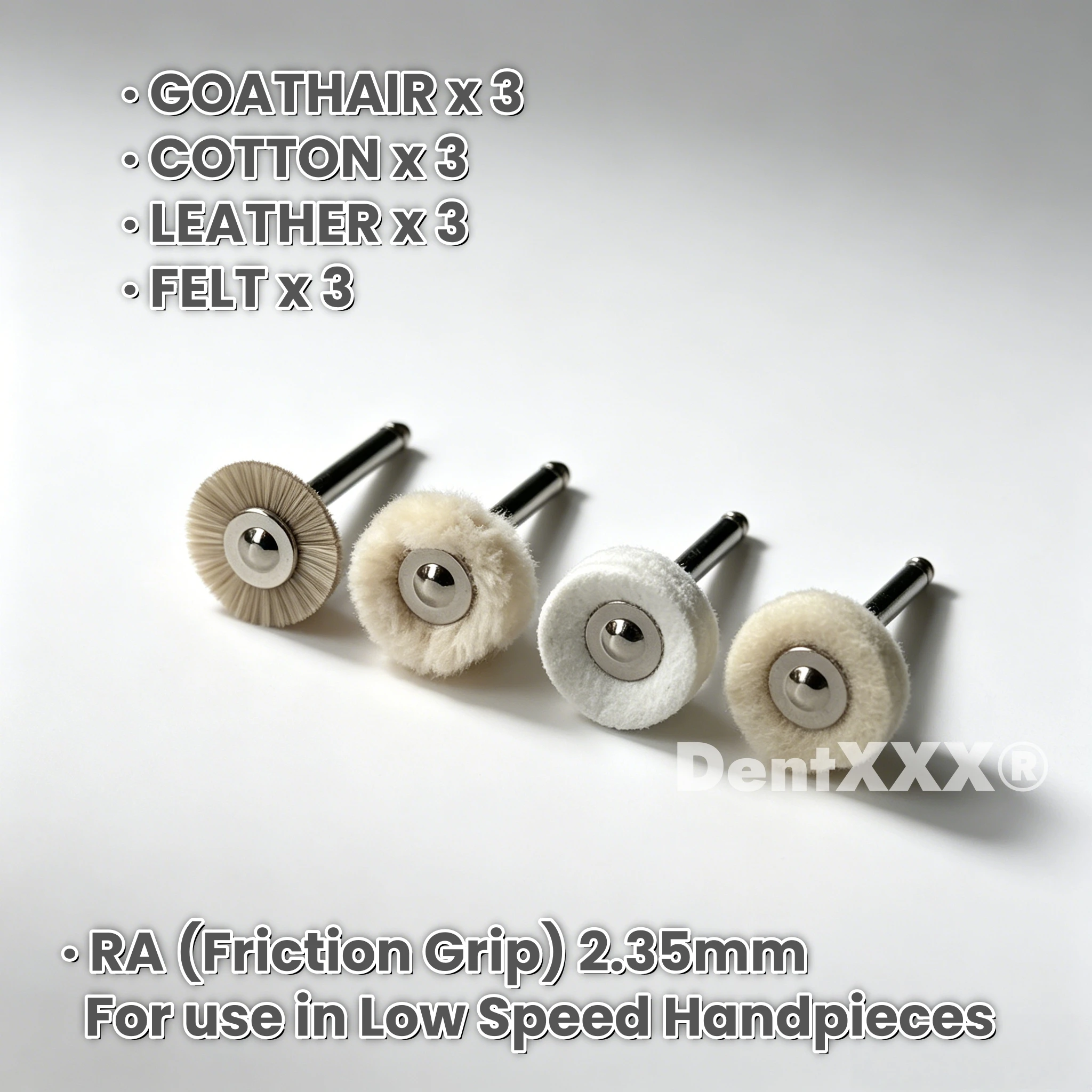 Polishing Bristle Brush Wheel Grinding Head Set Cotton Wool Brush Rotary Finishing Tool for High-Gloss Mirror Finish