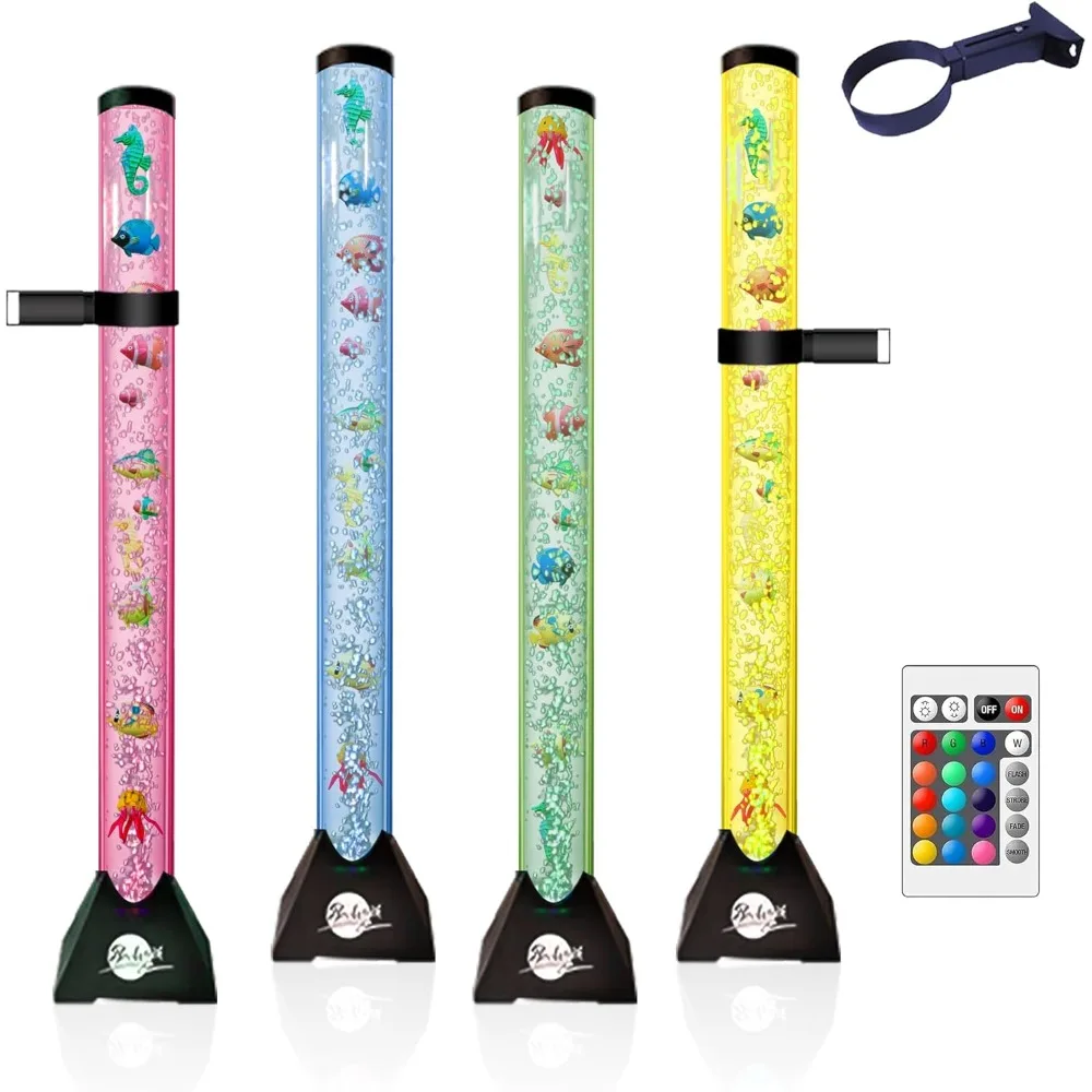 

4FT Sensory LED Water Bubble Tube Lamp,with 16 Color Changing Night Light Effects