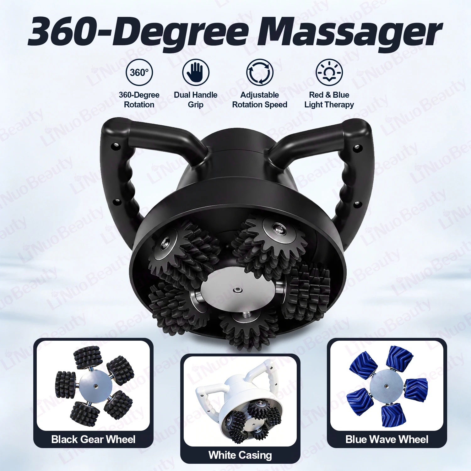 2026 New Handheld Infrared Rotating Body Massager 360 Degree Roller Vibrating Cellulite Remover Muscle Relaxing Machine